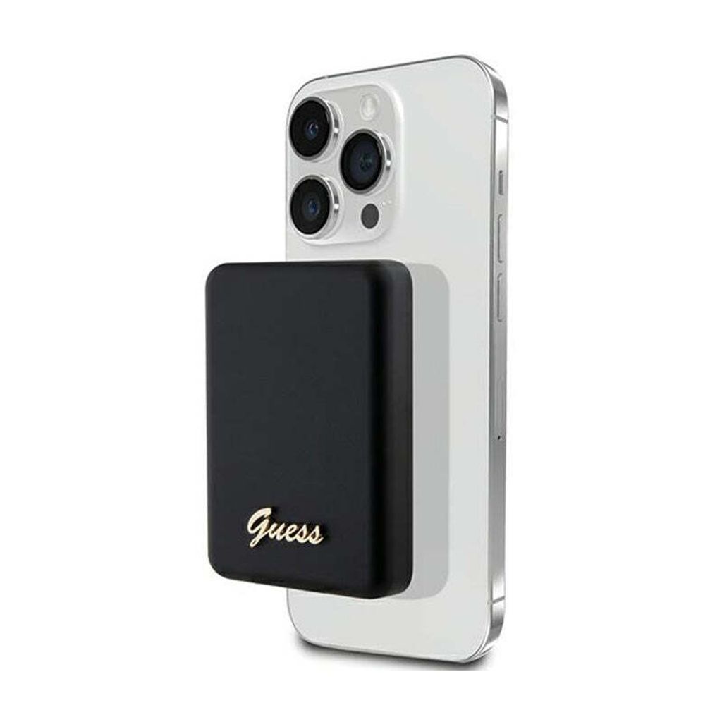 Guess Magsafe Metall Script Logo 5W 3000Mah induktive Produktbild 