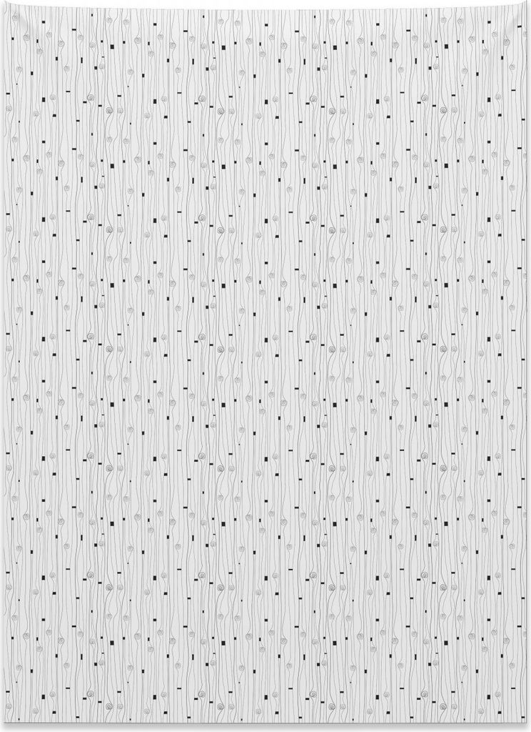 Abakuhaus Schwarz und weiß Wandteppich, Klassische Streifen aus Weiches Mikrofaser Stoff Kein Verblassen Klare Farben Waschbar, 110 x 150 cm, Wei...