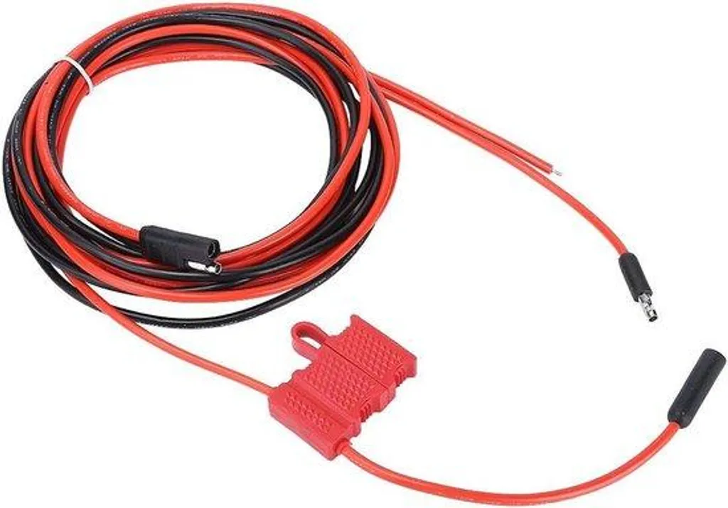 Câble radio mobile avec fusible haute protection - Connecteur 2 pins