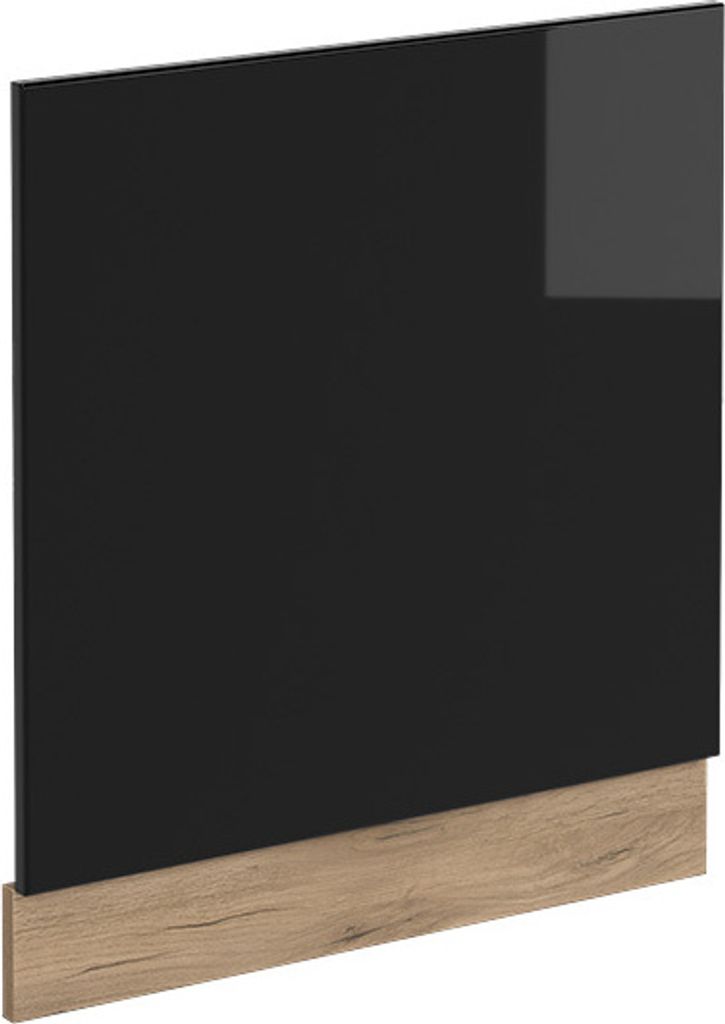Frontblende Vicco R-Line Schwarz Hochglanz 60 cm ohne Arbeitsplatte, Model 40915