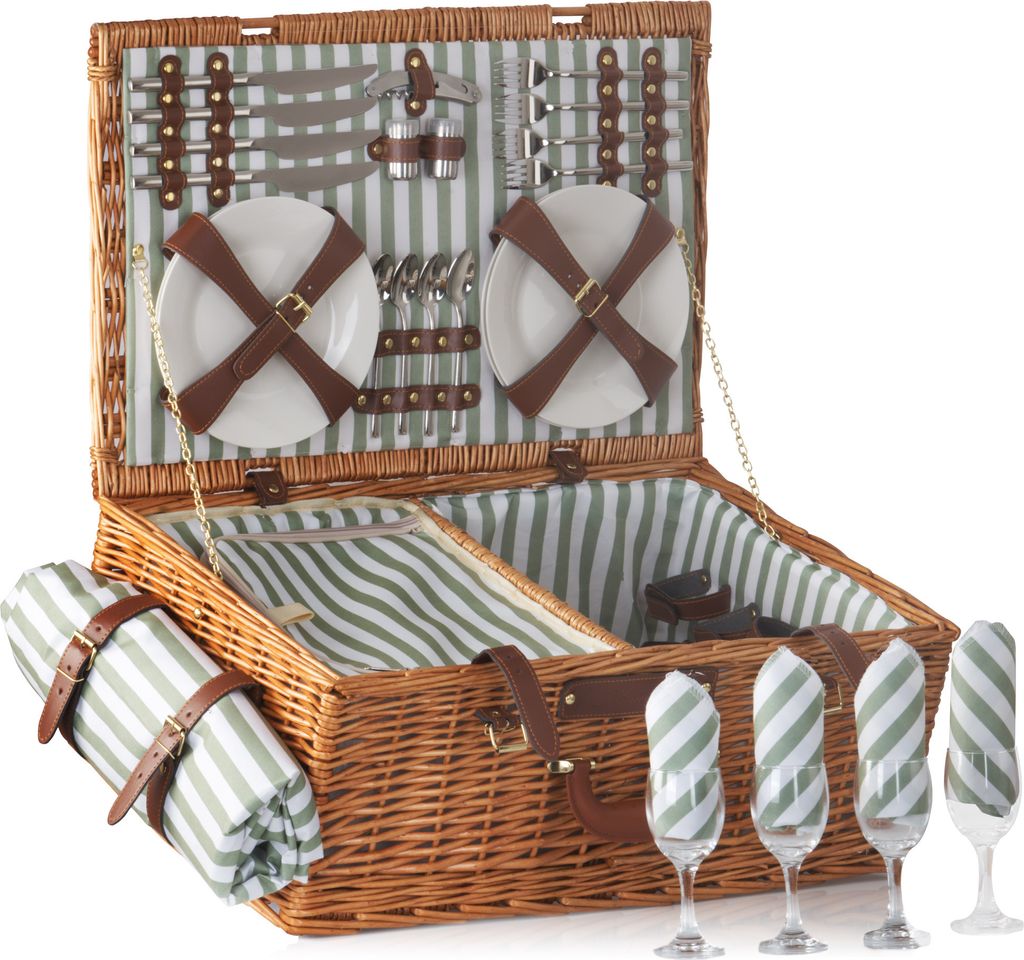 CampFeuer Picknickkorb 4 Personen mit Kühlfach und Produktbild 1