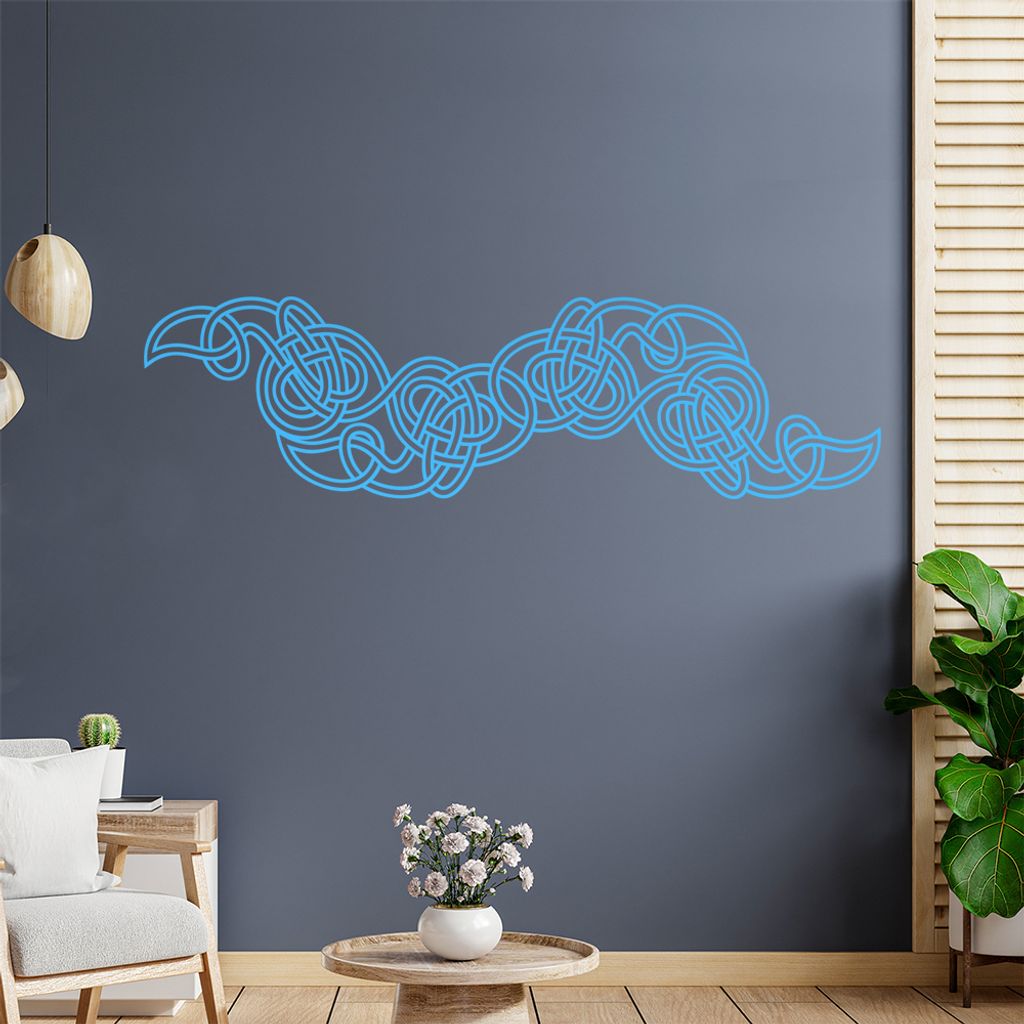 keltischer Knoten - Knotenmuster Wandtattoo in 6 Größen - Wandaufkleber Wall Sticker - Dekoration, Küche, Wohnzimmer, Schlafzimmer, Badezimmer