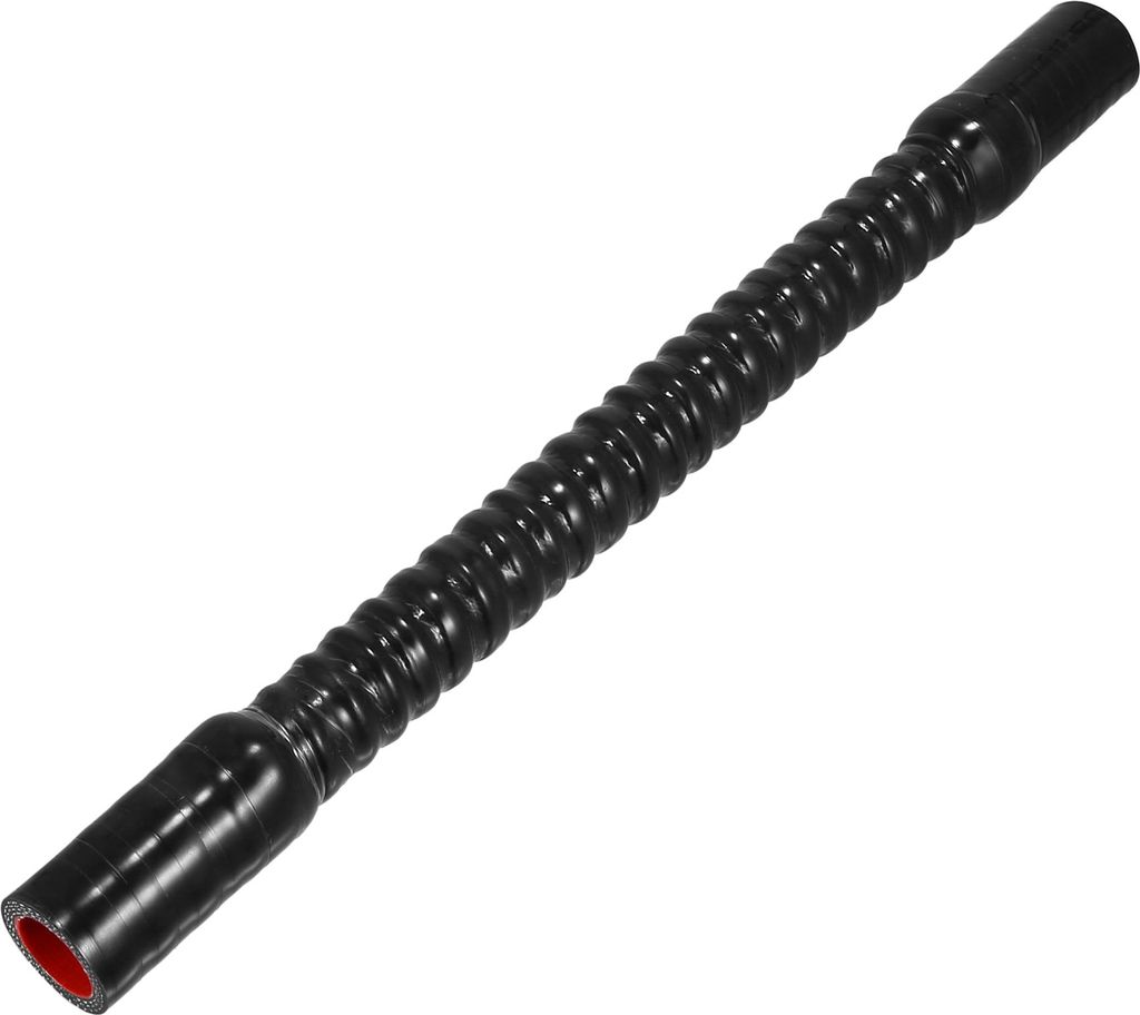 1 Stück 22mm 0,87" ID 400mm 15,75" Länge 0 Grad Schwarz Roter Kfz-Silikonschlauch Kühlmittelschlauch Universal