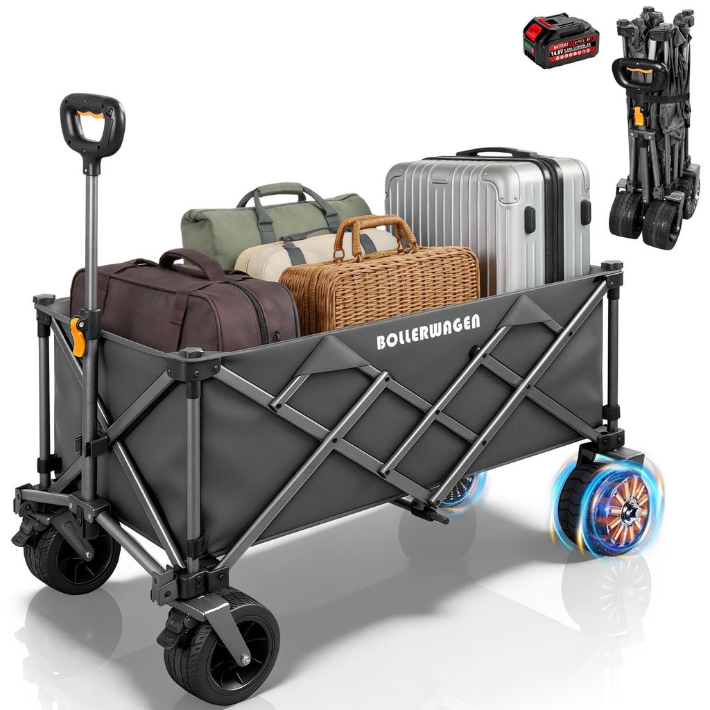 Elektrokarre Bollerwagen Akku 280L 120KG mit 50W Produktbild 