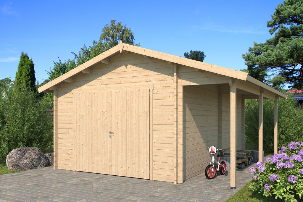 Fjordholz Holzgarage Modell Weinheim 70