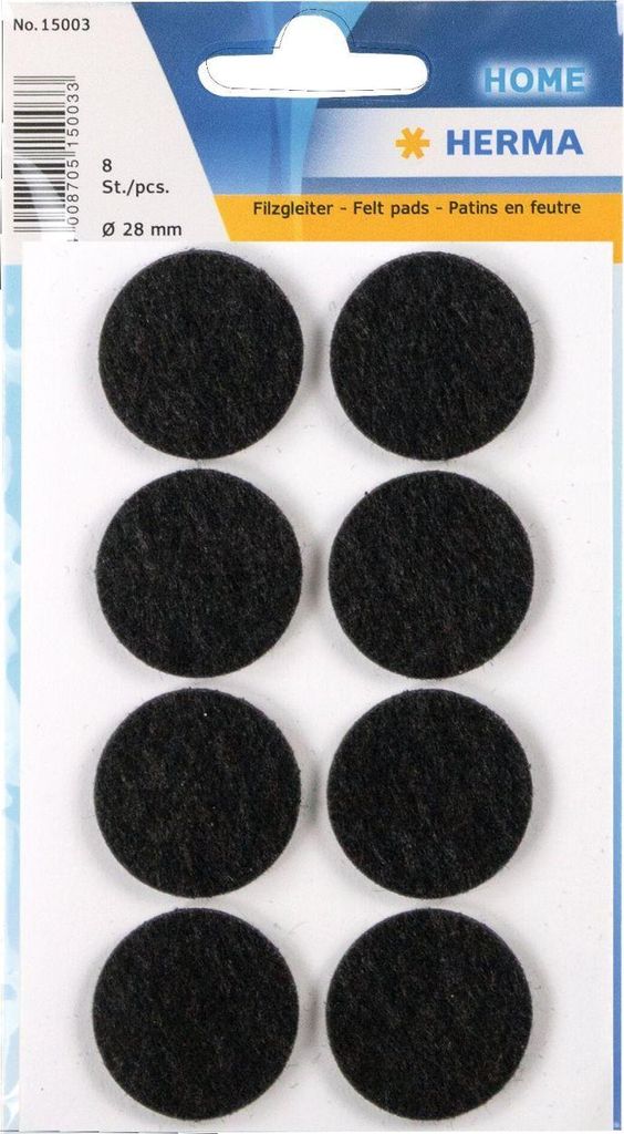 HERMA Filzgleiter schwarz 28 mm Immagine del prodotto 