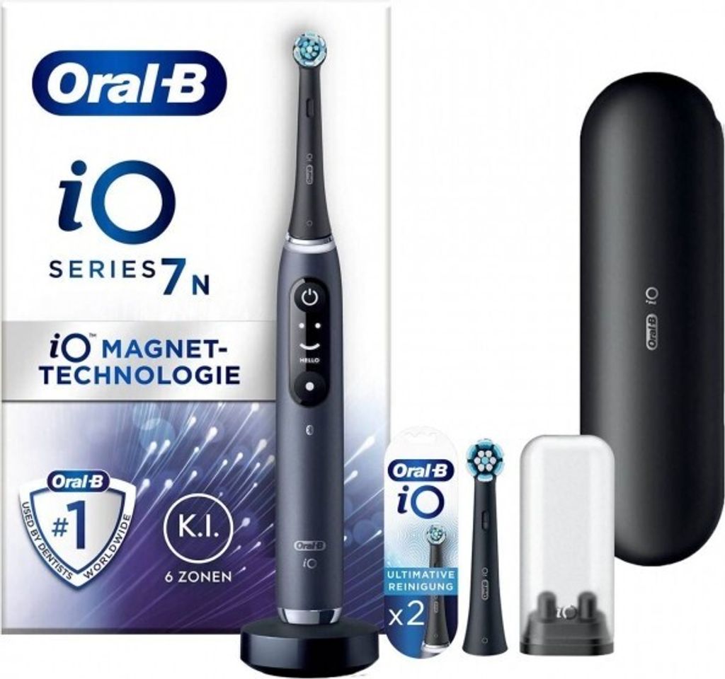 Braun Oral-B iO 7N Bluetooth 2 Bürsten 1 Reiseetui schwarz Produktbild 2