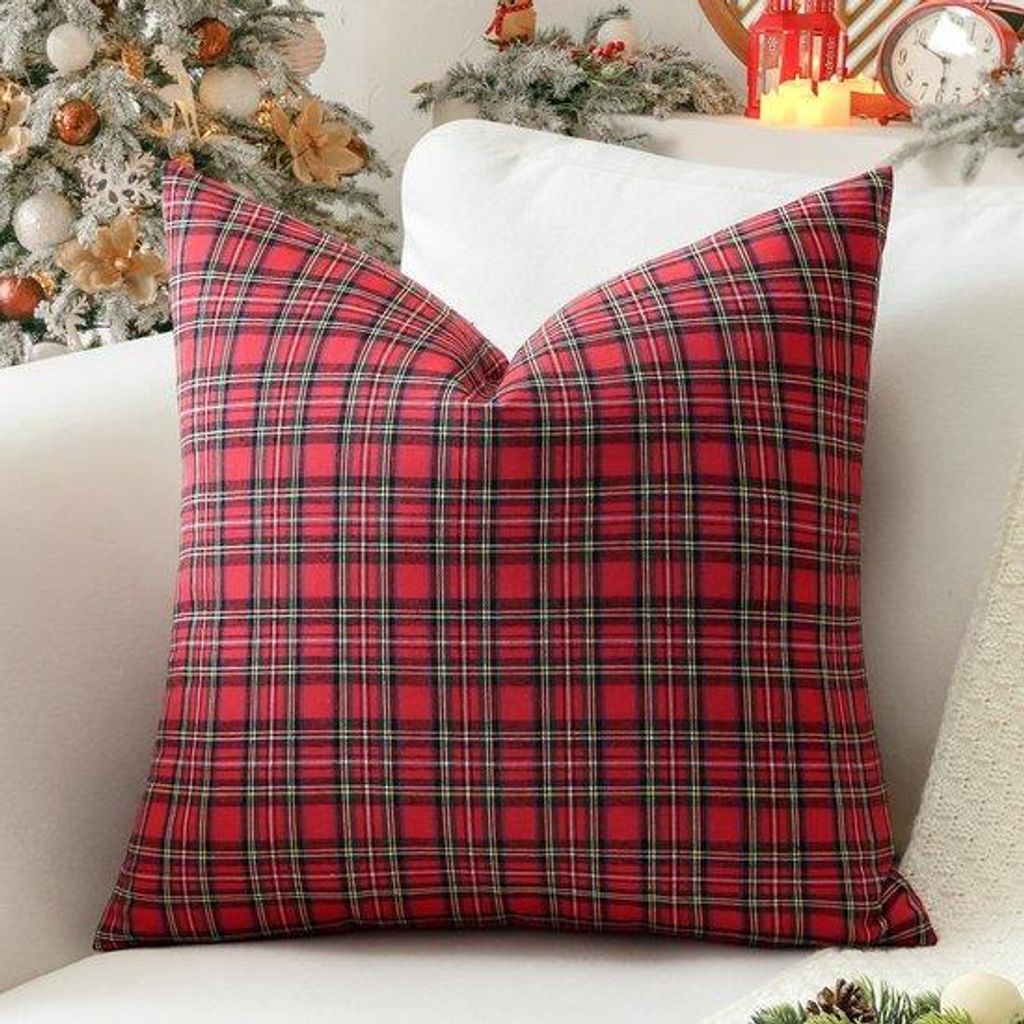 Unyqoos Stilvolle geruite Kissenhülle 60x60 cm für elegante Wohnraumdekoration