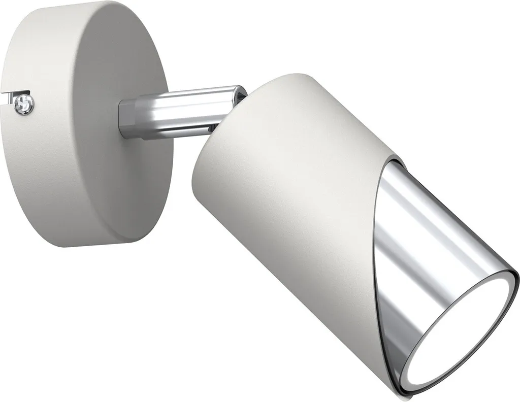 Applique et plafonnier polyvalent pour salon ou couloir gris chrome Luminex