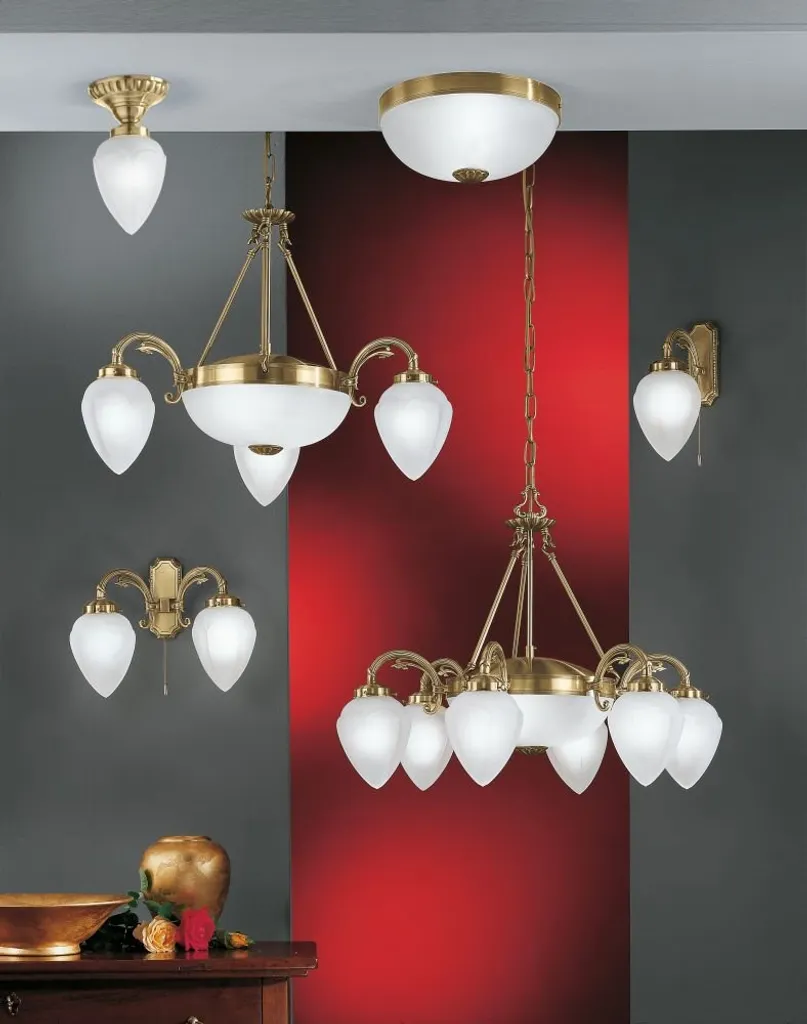 Plafonnier double E27 Imperial blanc bruni 31cm pour éclairage doux - 5