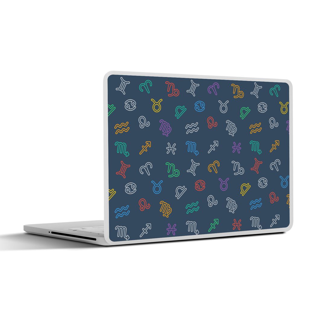 MuchoWow Laptop Aufkleber Sticker Cover Zodiac - Muster - Astrologie 30x21 cm - Sticker für Laptop - Selbstklebend