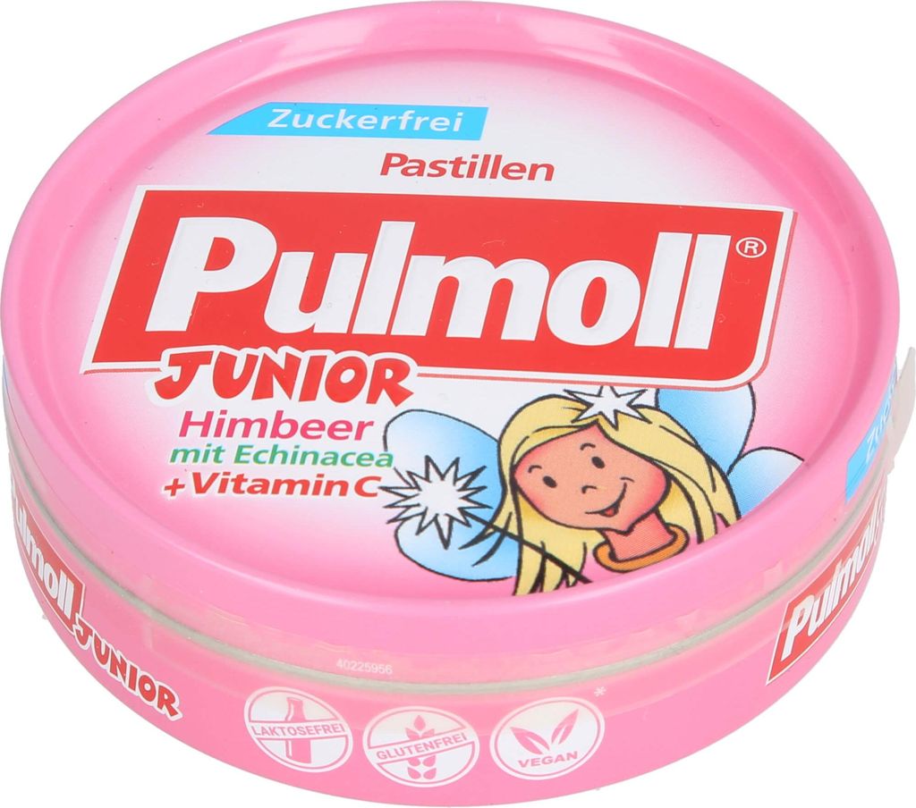 Pulmoll Junior Bonbons Himbeere und Echinacea zuckerfrei, Produktbild 