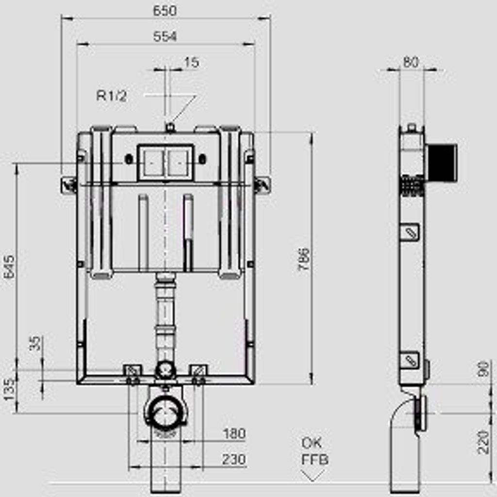 SANIT 95.804.00..0000 WC-Montageelement INEO IN 80