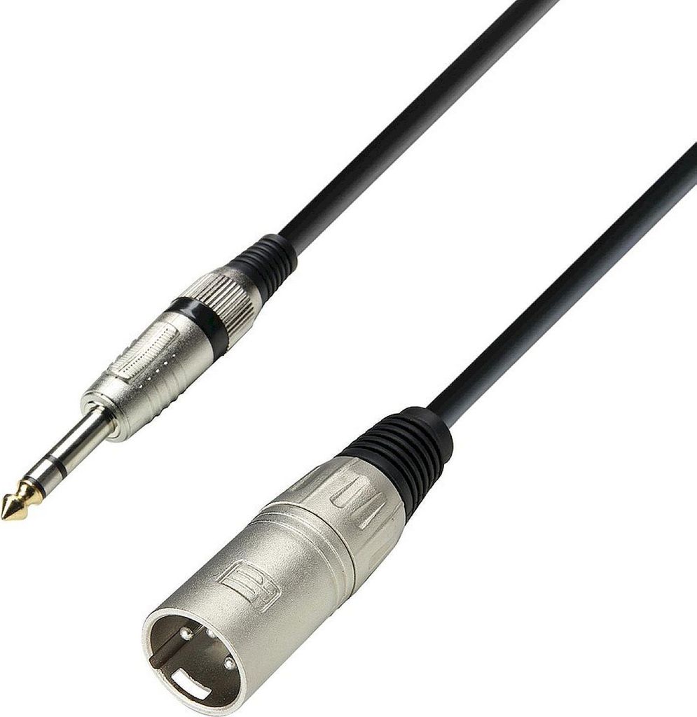 Adam Hall Cables 3 STAR BMV 0100 - Symmetrisches Kabel XLR Male auf Klinke TRS | 1 m