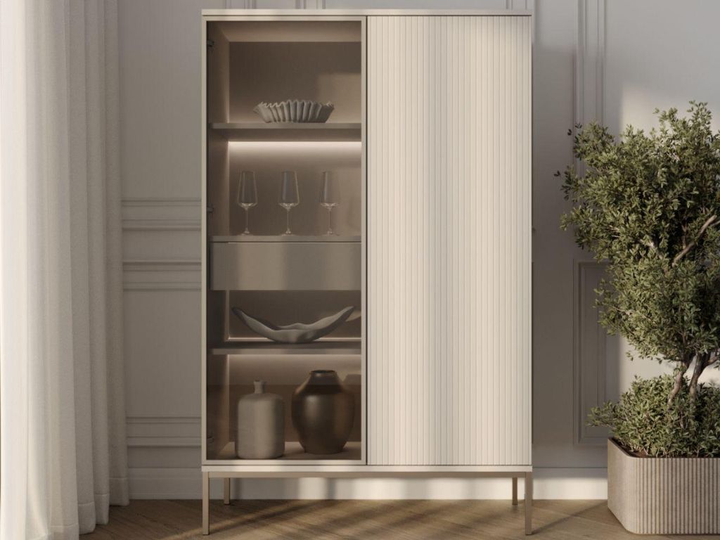 GrainGold Vitrinenschrank Deo - Vitrine mit Tür - Vitrine Produktbild 