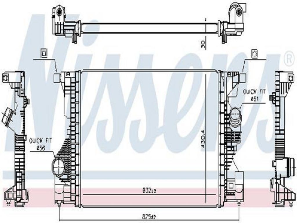 NISSENS 961559 Ladeluftkühler LLK passend für MERCEDES-BENZ A-Klasse (W177) Turbo Intercooler