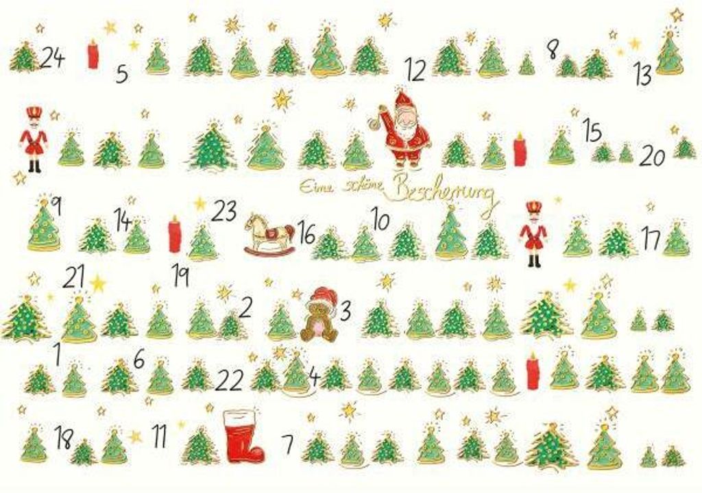 A - Adventskalender - A5 - Glückwunschkarte im Format 14,8 Produktbild 