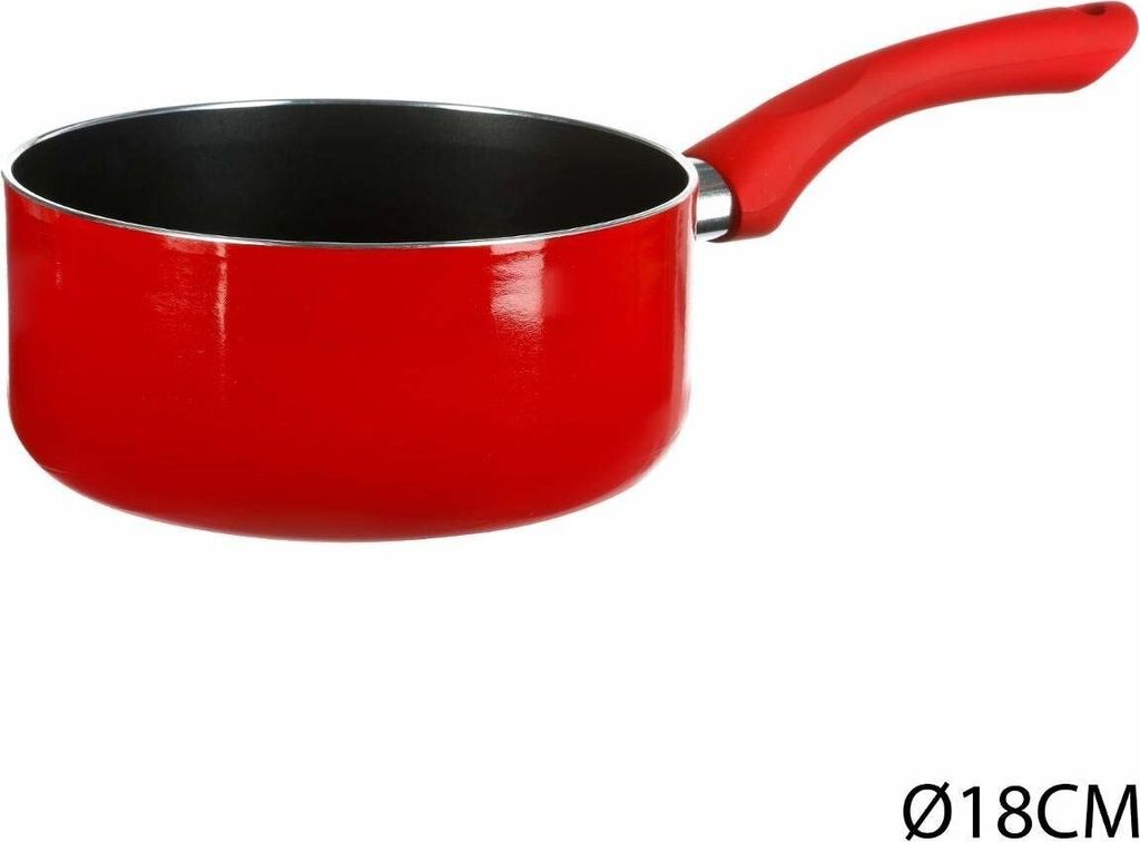 Kochtopf mit Henkel, Aluminium, Topf, Ø 18 cm, rot