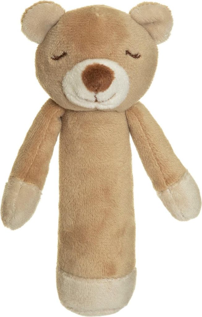 Babys erste weiche Teddybär-Rassel, 15 cm, waschbar