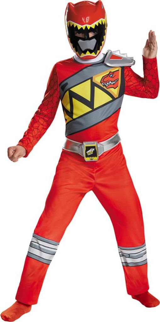 Rotes Power Ranger Dino Kinderkostüm mit Maske Größe: 4-6 Produktbild 