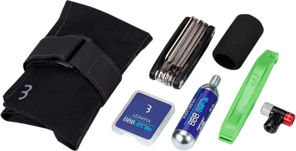 Kit Réparation Crevaison Vélo BBB RollPack CO2 pour Sorties de Route