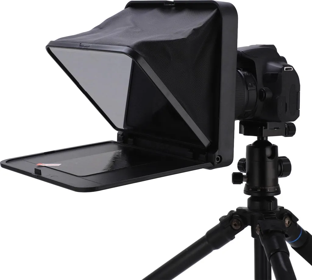 Téléprompteur Portable pour Vidéastes avec Télécommande et Support SLR