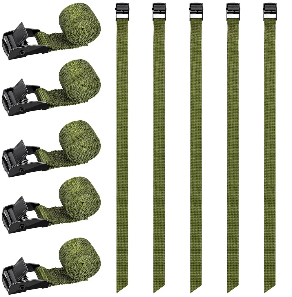 Sangle de serrage courte 50cm avec boucle pour vélo et diable x10