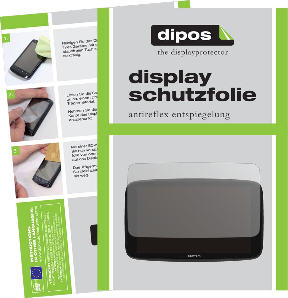 5x Schutzfolie für TomTom GO Discover 7 Zoll matt Displayschutzfolie Folie Display Schutz dipos
