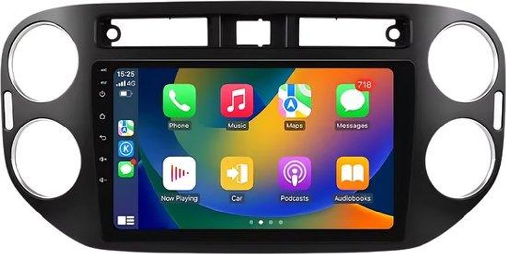 Autoradio mit Bluetooth und CarPlay für VW Tiguan 1 NF (2006–2016) – Kompatibel mit Apple und Android – Stereoanlage mit Navigationssystem ...