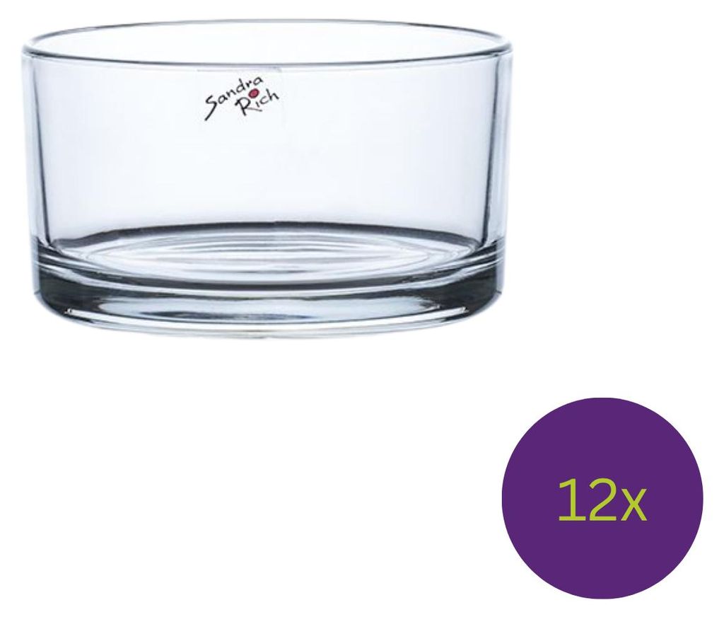 12er Set Glasschalen, Dekoschalen AUTOMATIC rund H. 7,5cm Produktbild 