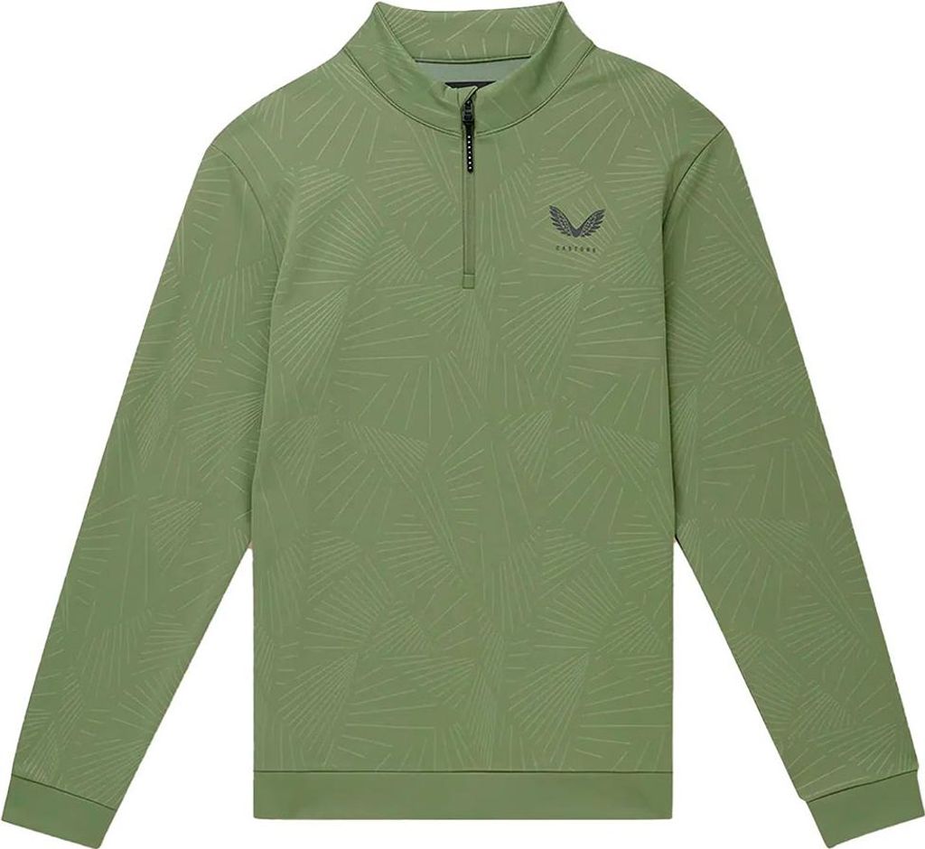 Castore Club Classic Aop Debossed Halbreißverschluss-sweatshirt Grün XL Herren Grün XL