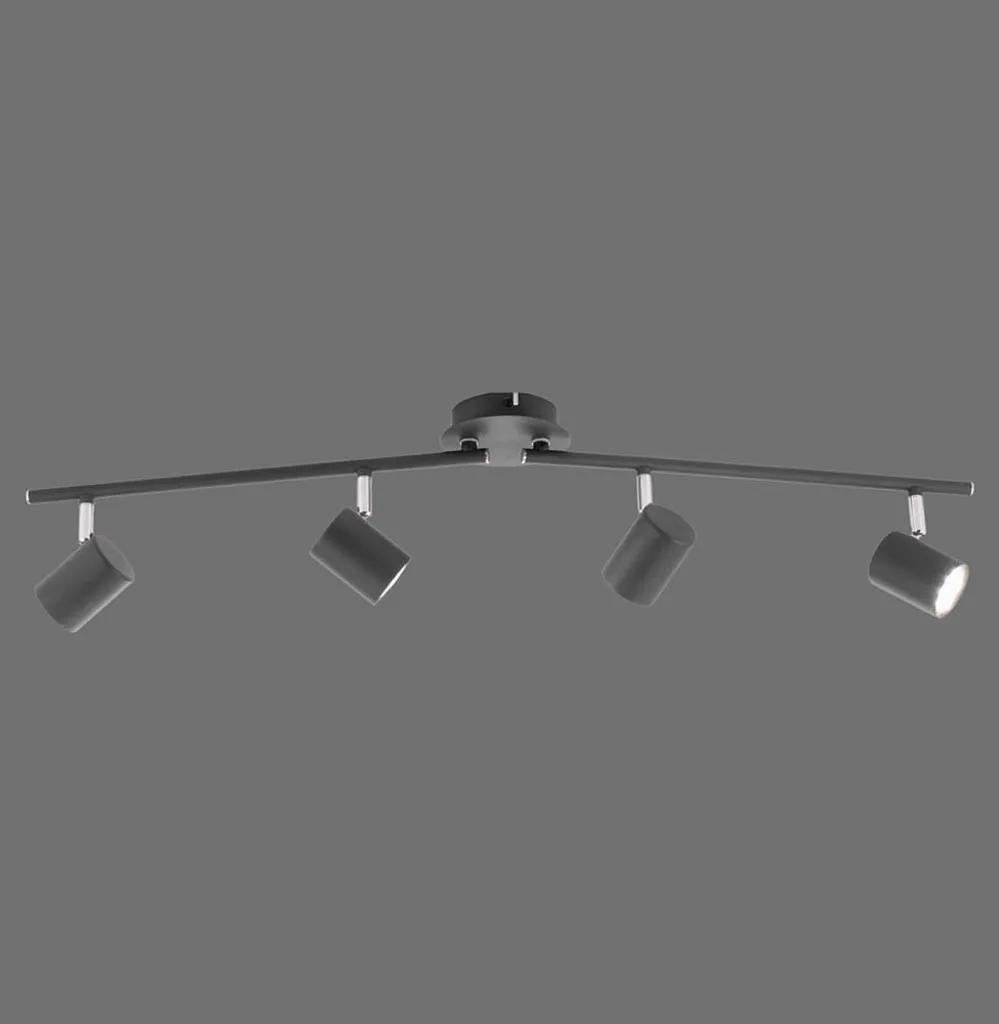 Luminaire plafonnier LED spots rotatifs anthracite hauteur 16 cm - 10