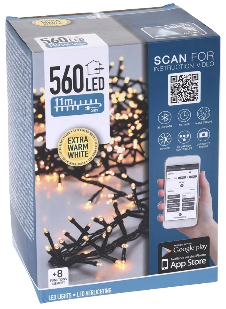 Guirlande lumineuse 560 LED blanc chaud intensité réglable App-Control - 11