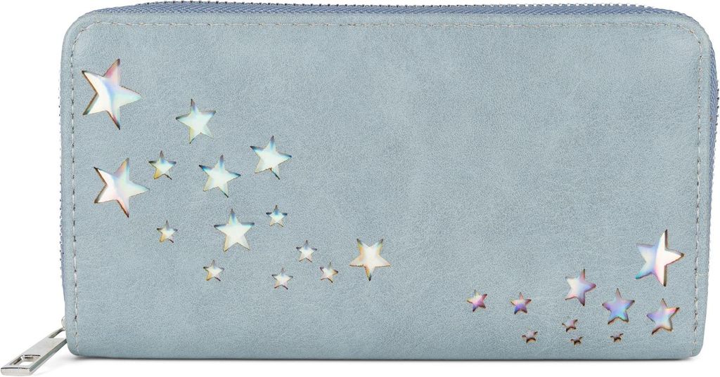 styleBREAKER Damen Portemonnaie mit Metallic Sternen | Produktbild 