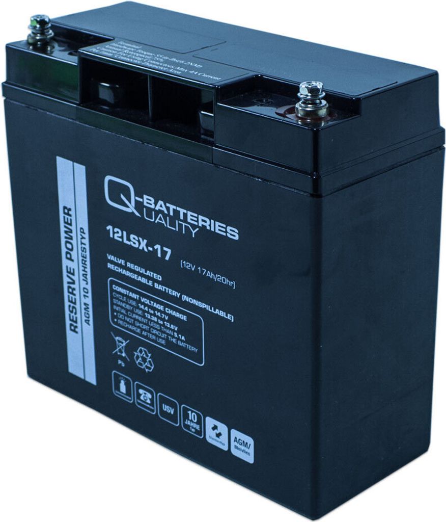 Q-Batteries 12LSX-17 12V 17Ah Blei-Vlies-Akku / AGM 10 Jahre