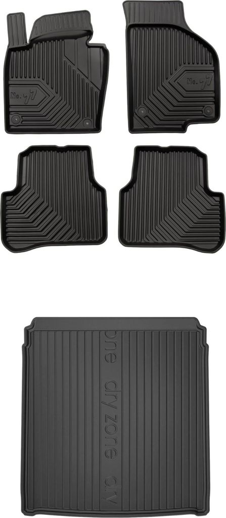 FROGUM Gummimatten Auto Fußmatten + Kofferraummatte für Volkswagen CC 2012-2016