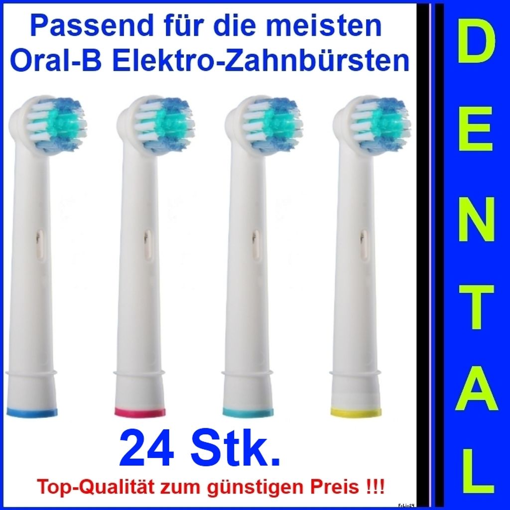 24 x Bürstenköpfe kompatibel Oral B Bürstenkopf SB-17A Ersatzbürsten 