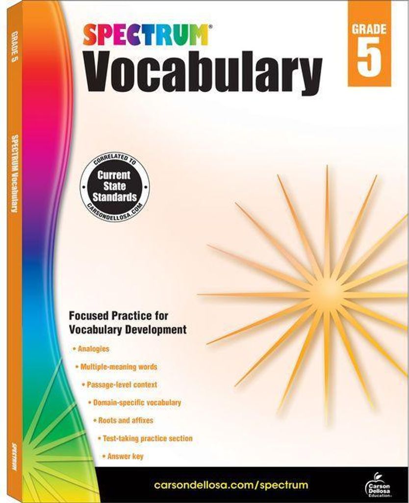 Spectrum Vocabulary, Grade 5