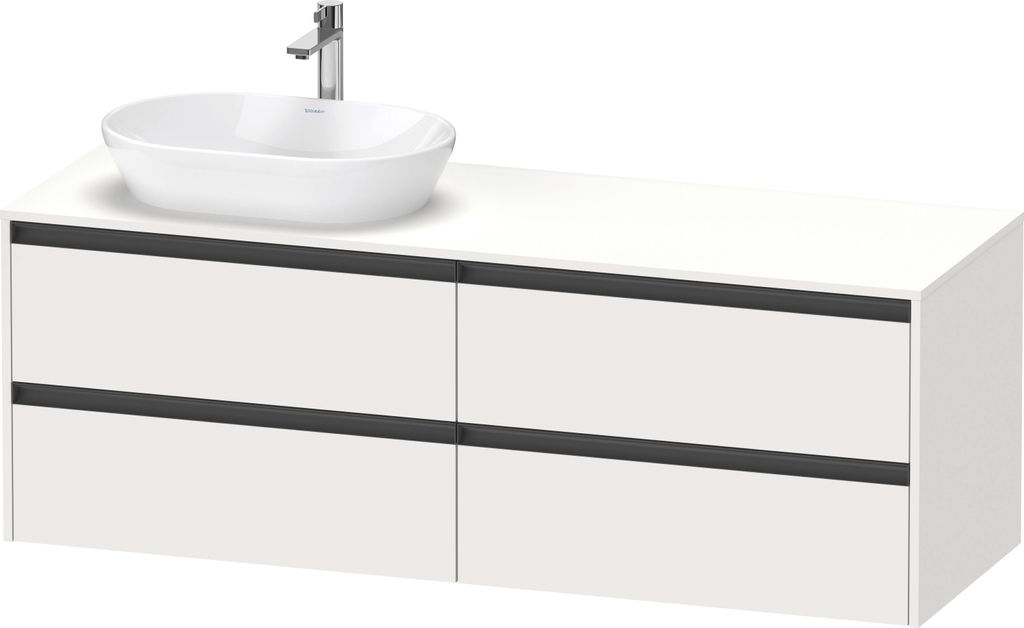Duravit Ketho.2 Wastafelonderkast 160x55x56,8 cm Mat Wit