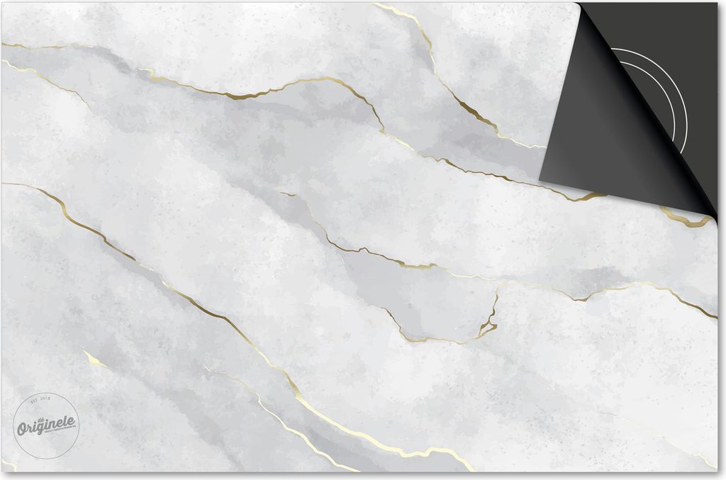 Induktionsschutz 83x51,5 - abdeckplatte Induktion matt- Dietrix Kochfeldschutz- Exklusive - Marmor - Beton Gold Zeilen