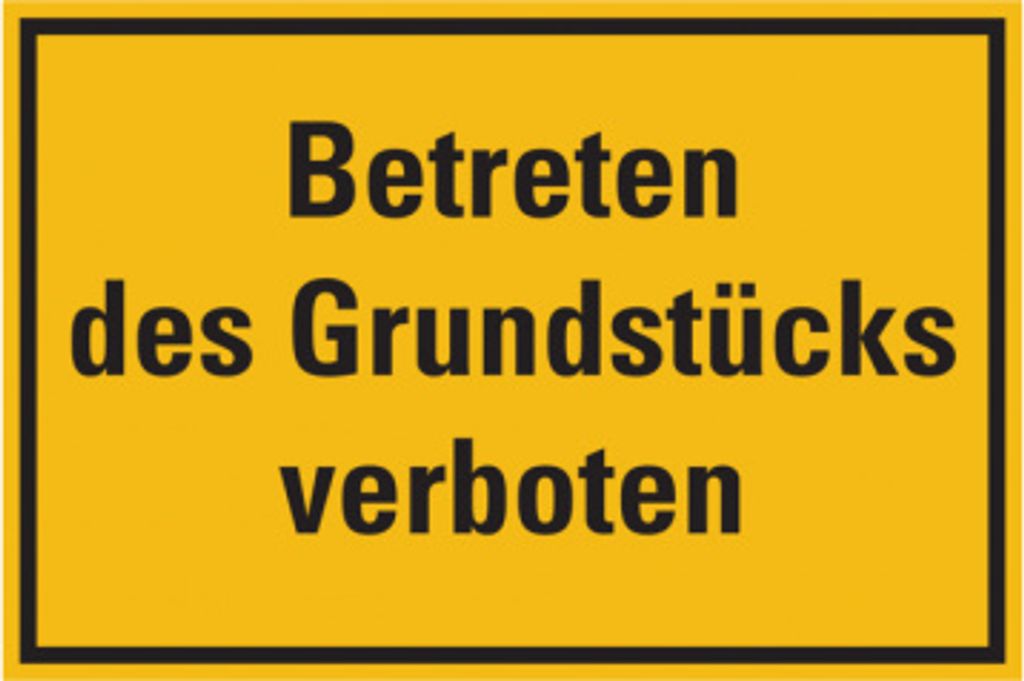 Dreifke Hinweisschild, Betreten des Grundstücks verboten, 200x300mm, Kunstst...