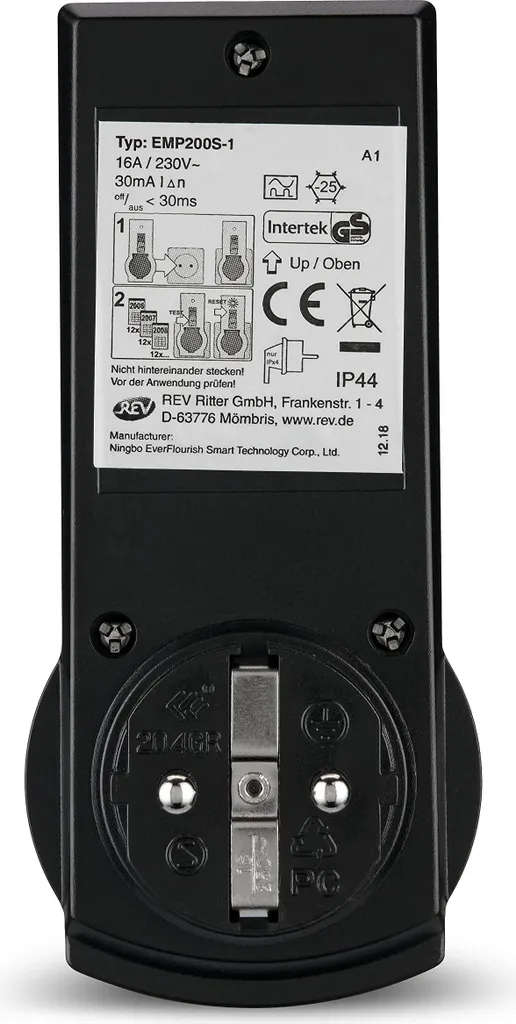 Adaptateur de protection différentiel intermédiaire RCD 30mA portable - 21