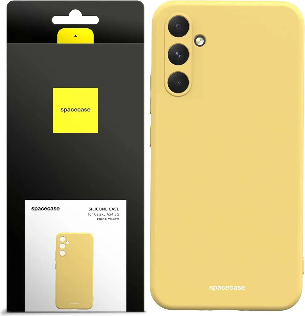 Coque en silicone SPACECASE pour Samsung Galaxy A54 5G - Jaune Citron