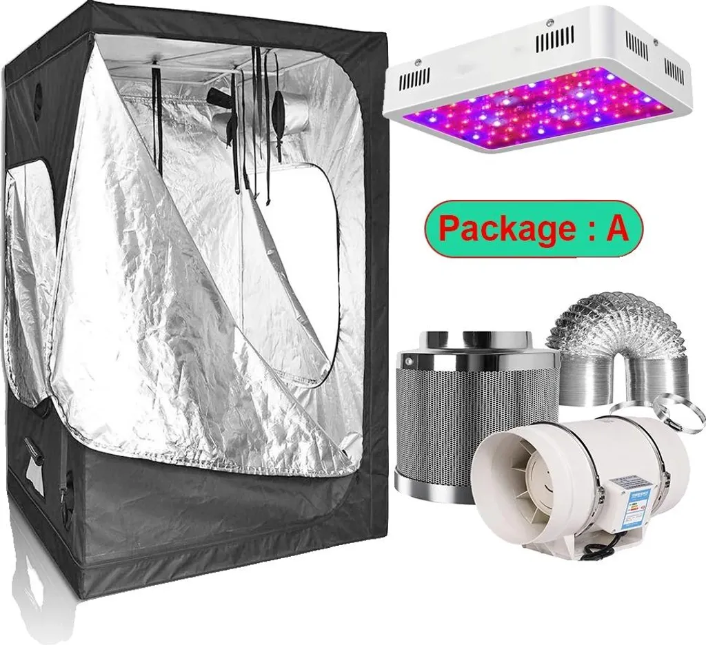 Chambre de culture intérieure kit complet 50x50x100 LED horticole Pro