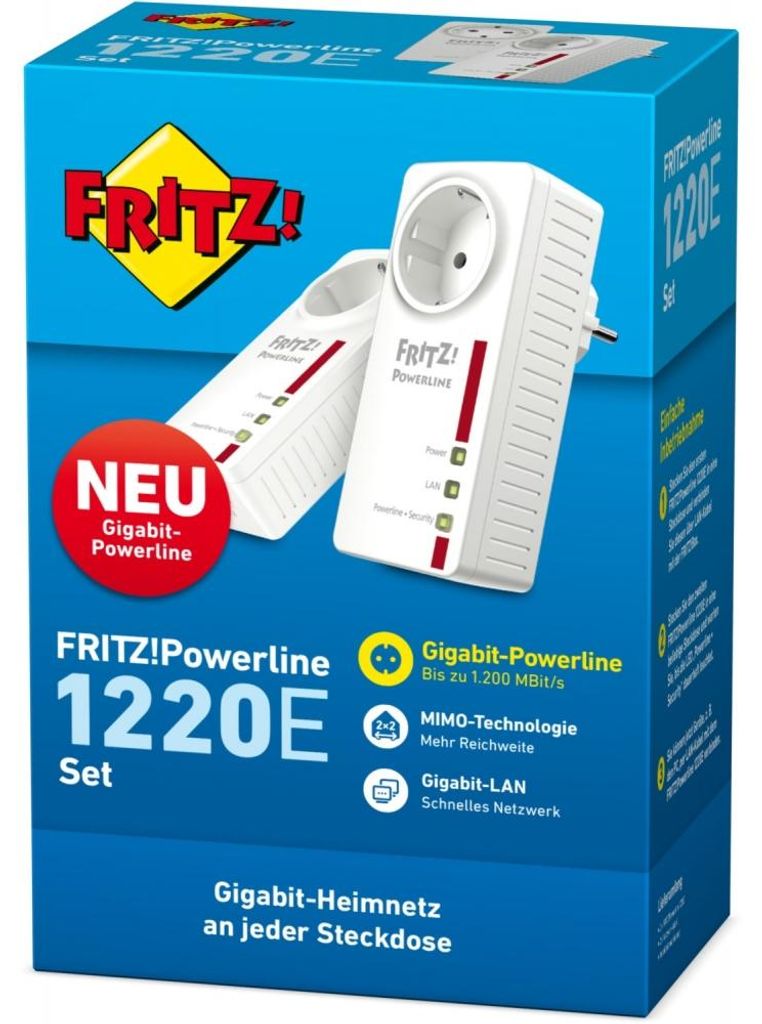 AVM 20002737 AVM FRITZ!Powerline 1220 set Productafbeelding 