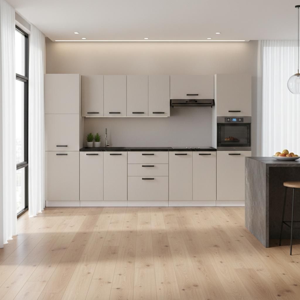 ULWEHOME | Küchenzeile 320 cm Kaschmir, Küchenmöbel-Set Produktbild 