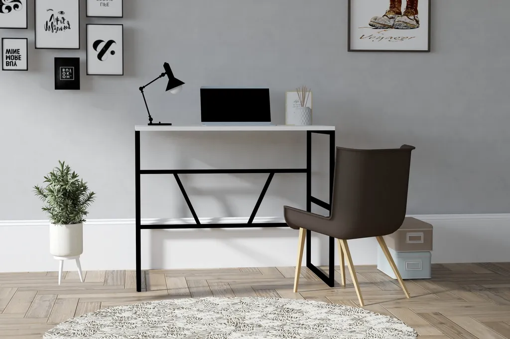 Postazione Smart Working Monea 90x60 - Scrivania Bianca Professionale