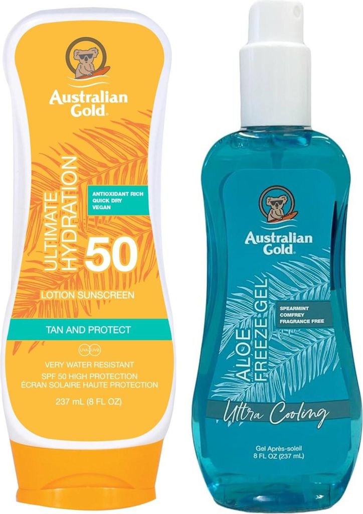 Australian Gold Lotion Sonnenschutz LSF 50 + Aloe Freeze Gel