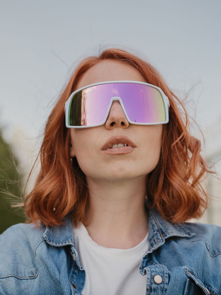VeyRey Frauen-Sonnenbrillen Raziel Sport Rosa Gläser Silber