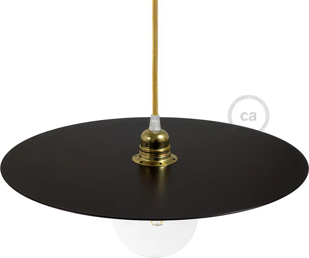 Abat-jour Plat Ellepì en Fer pour Lampe Suspendue Diamètre 400 mm